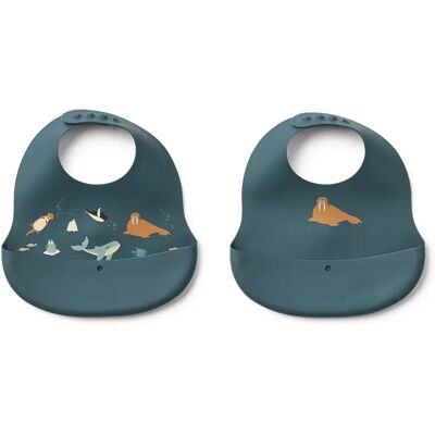 Liewood Ember Haklapp 2-pack Arctic Sea / Ocean view Liewood Ember Haklapp 2-pack Arctic Sea / Ocean view
