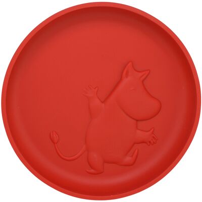 Rätt Start Mumin Silikon, Tallrik med Sugkopp, Lingonberry Red Rätt Start Mumin Silikon, Tallrik med Sugkopp, Lingonberry Red