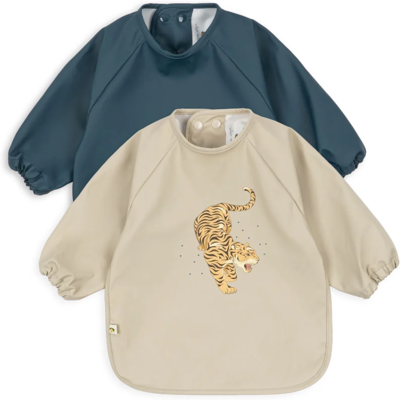 Konges Sløjd Konges slöjd 2 pack Haklapp med ärm tiger ruggito 18M-3Y Konges Sløjd Konges slöjd 2 pack Haklapp med ärm tiger ruggito 18M-3Y