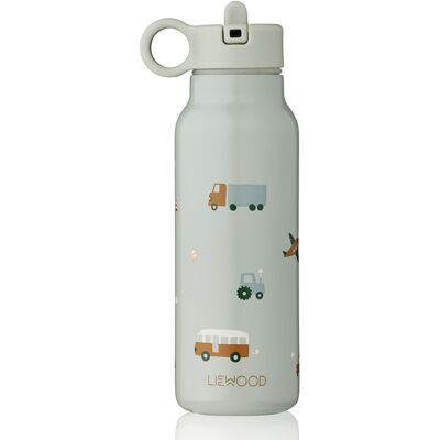 Liewood Falk vattenflaska 350 ml Vehicles/dove blue mix Liewood Falk vattenflaska 350 ml Vehicles/dove blue mix