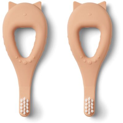 Liewood Toscane Rose 2 Pack Barn Tandborste - Mjuk Silikon - 0-2 År Liewood Toscane Rose 2 Pack Barn Tandborste - Mjuk Silikon - 0-2 År