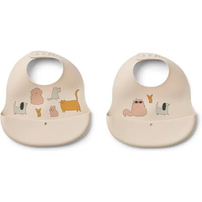 Liewood Ember Haklapp 2-pack Cats and Dogs / Sandy Liewood Ember Haklapp 2-pack Cats and Dogs / Sandy