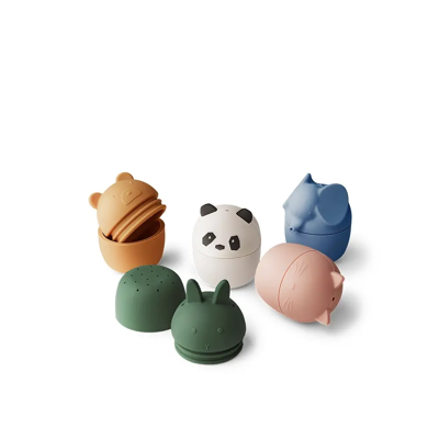 Liewood Gaby Badleksaker 5-pack Creme de la creme multi mix 2746 Liewood Gaby Badleksaker 5-pack Creme de la creme multi mix 2746