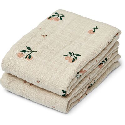 Liewood Lewis muslinfiltar 2-p Peach / Sea shell mix Liewood Lewis muslinfiltar 2-p Peach / Sea shell mix