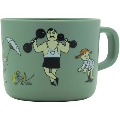 Rätt Start Pippi Cirkus Mugg med handtag grön Rätt Start Pippi Cirkus Mugg med handtag grön