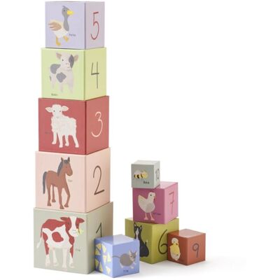 Kid's Concept AIDEN Flerfärgade stapelblock - Stapelblockok Kid's Concept AIDEN Flerfärgade stapelblock - Stapelblockok