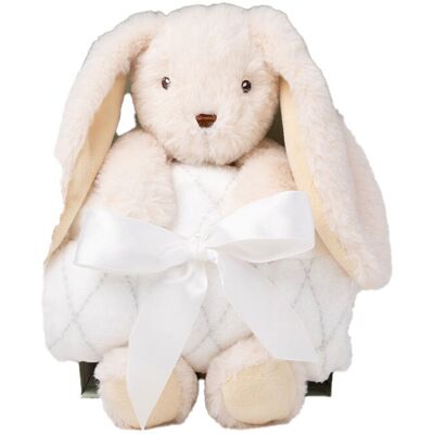 Teddykompaniet Baby Present Set - Plush Bunny & Fleece Blanket Teddykompaniet Baby Present Set - Plush Bunny & Fleece Blanket