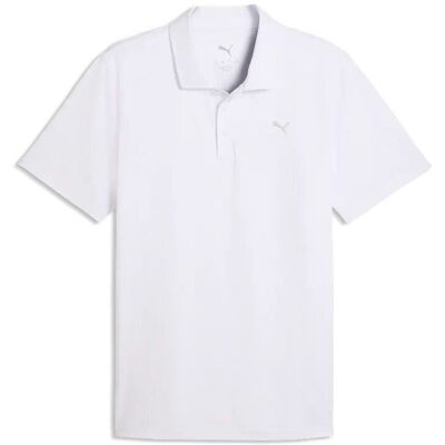 Puma Mens Mattr Deco Jacquard Polo - White Glow, X-Large Puma Mens Mattr Deco Jacquard Polo - White Glow, X-Large