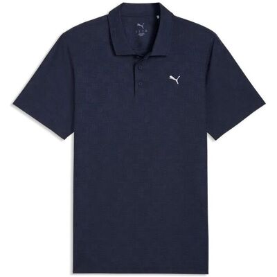 Puma Mens Mattr Deco Jacquard Polo - Deep Navy, Medium Puma Mens Mattr Deco Jacquard Polo - Deep Navy, Medium