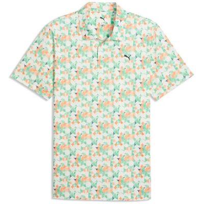 Puma Mens Mattr Deco Polo - Warm White/melon Glow, X-Large Puma Mens Mattr Deco Polo - Warm White/melon Glow, X-Large