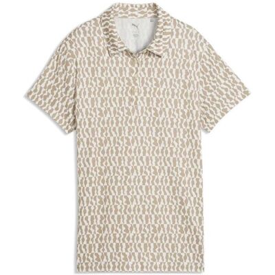 Puma Womens Cloudspun Wavey Ss Polo - Ice Coffee, Small Puma Womens Cloudspun Wavey Ss Polo - Ice Coffee, Small