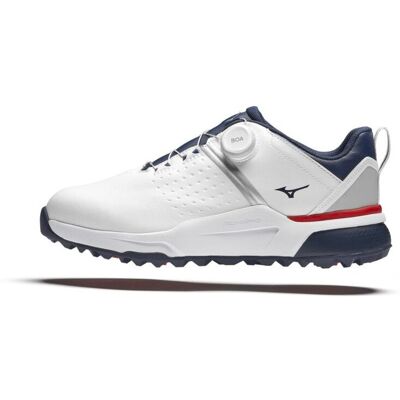 Mizuno Mens Hazard Energy Boa - White/dress Blues, 41 Mizuno Mens Hazard Energy Boa - White/dress Blues, 41