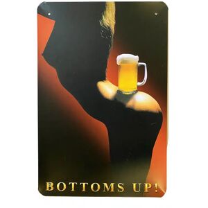 Metallskylt - Bottoms Up