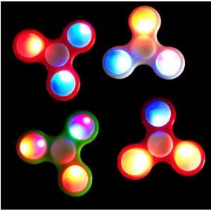 Fidget Spinner Med Led Lys (Farve: Svart)