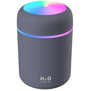 H2o Luftfuktare / Humidifier Med Led-Ljus (Finns I Flera Färger) (Färg: Mörkgrå)