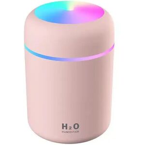 H2o Luftfuktare / Humidifier Med Led-Ljus (Finns I Flera Färger) (Färg: Rosa)