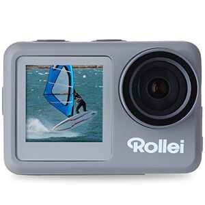 40329 Rollei Action-Cam 9s Plus I 4K 60 fps undervattenskamera med selfie-display, bildstabilisering, tidsförlust, slow motion, loopfunktion I vattentät upp till 10 m