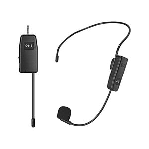 VXZJAMD4EDMZ8ALJ1GO8 Katolang Mikrofonheadset lång standbytid intelligent brusreducering allmänt kompatibel 2,4 G yoga undervisning mikrofon headset för högtalare svart