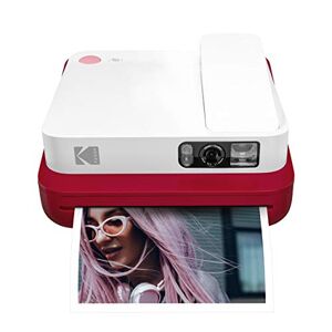RODCLASAMZRD KODAK Smile klassisk omedelbar kamera med Bluetooth (Röd) 16MP-bilder 3,5 x 4,25"ZINK-fotopapper.
