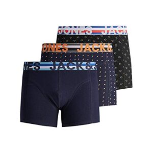 12151351-15-XL JACK & JONES Boxershorts för män Jachenrik Trunks 3-pack Noos, Flerfärgad (svart detalj marinblå blazer), XL