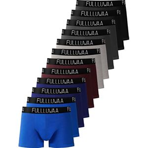 Fullluwaa Boxershorts män 12-pack retroshorts män bomullsunderkläder, mjuk och idealisk passform (utan skrapande lapp), flerfärgad, XL