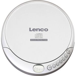 Lenco CD-201 Bärbar CD-spelare CD, CD-R, CD-RW, MP3 Batteri-laddningsfunktion Silver