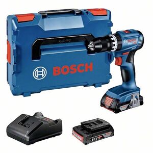 Bosch Professional GSB 18V-45 Borrskruvdragare batteri 18 V 2.0 Ah Li-Ion inkl. 2x batterier, inkl. laddare, inkl. väska