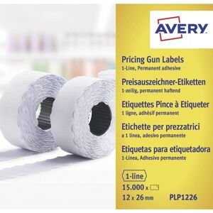 Avery Zweckform Prisetiketter PLP1226 Permanent Etikettbredd: 26 mm Etiketthöjd: 12 mm Vit 15000 st
