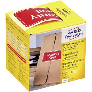 Avery Zweckform 7310 Etikettrulle 78 x 38 mm VOID-folie Röd 100 st Säkerhetsetiketter