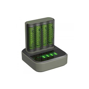 GP Batteriladdare med dockningsstation + 4st GP 2600 ReCyko uppladdningsbara AA batterier