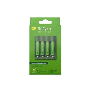 GP USB Batteriladdare + 4st GP 850 ReCyko uppladdningsbara AAA batterier