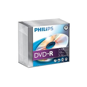 Philips DVD-R   16X   4.7GB   Jewel Case   10-pack $$