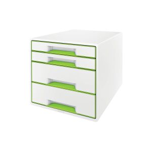 Förvaringslåda 4 lådor   Leitz 5213 WOW   vit/grön