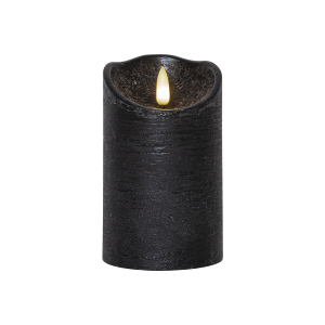 Star Trading Flamme Rustic LED Blockljus   12.5cm   svart