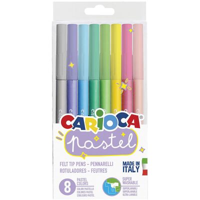 Carioca Fiberpennor Pastell 8St ONE SIZE MULTI ONE SIZE Carioca Fiberpennor Pastell 8St ONE SIZE MULTI ONE SIZE