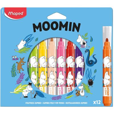 Dsignhouse Moomin Moomin Jumbo Felt-Pens X12 Cardbox 17.6X 19X 1.7CM MULTICOLOR 17.6X 19X 1.7CM Dsignhouse Moomin Moomin Jumbo Felt-Pens X12 Cardbox 17.6X 19X 1.7CM MULTICOLOR 17.6X 19X 1.7CM