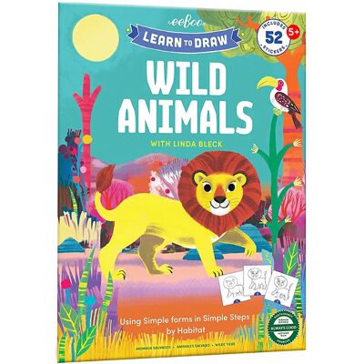 Eeboo Learn To Draw - Wild Animals ONE SIZE MULTI ONE SIZE Eeboo Learn To Draw - Wild Animals ONE SIZE MULTI ONE SIZE