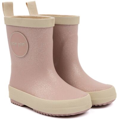 Pom Pom Gumboots Solid 29 ROSE GLITTER 29 Pom Pom Gumboots Solid 29 ROSE GLITTER 29