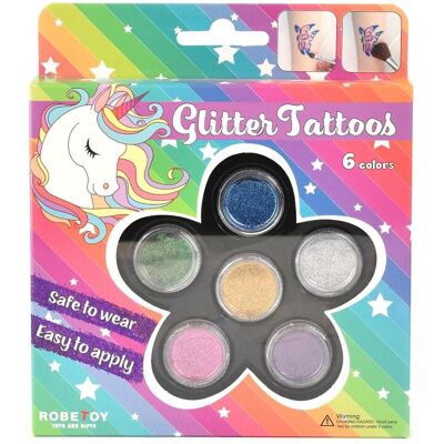 Robetoy Tattoo Glitter Kit 6 Color ONE SIZE 1016 ONE SIZE Robetoy Tattoo Glitter Kit 6 Color ONE SIZE 1016 ONE SIZE