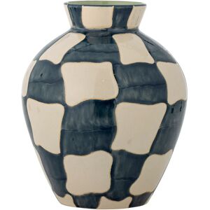 Bloomingville Check Vase Ø 20 CM BLUE Ø 20 CM