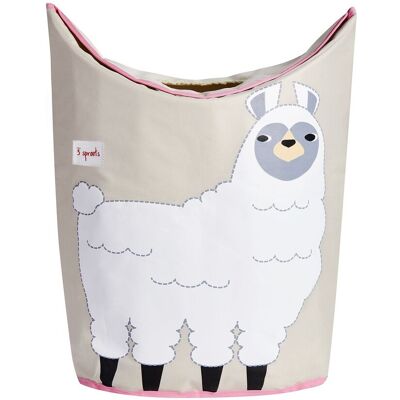 3 Sprouts Laundry Basket 56CM X 28CM X 48CM WHITE - LLAMA 56CM X 28CM X 48CM 3 Sprouts Laundry Basket 56CM X 28CM X 48CM WHITE - LLAMA 56CM X 28CM X 48CM