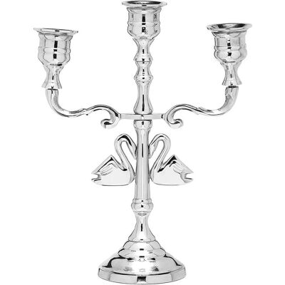 Anna + Nina Argent Swans Candle Holder H8.5CM SILVER H8.5CM Anna + Nina Argent Swans Candle Holder H8.5CM SILVER H8.5CM