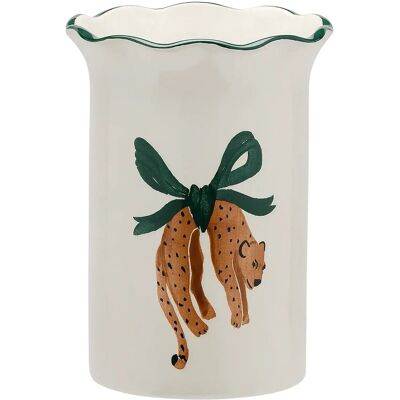 Anna + Nina Hanging Leopard Vase Ø 14 CM MULTICOLOUR Ø 14 CM Anna + Nina Hanging Leopard Vase Ø 14 CM MULTICOLOUR Ø 14 CM
