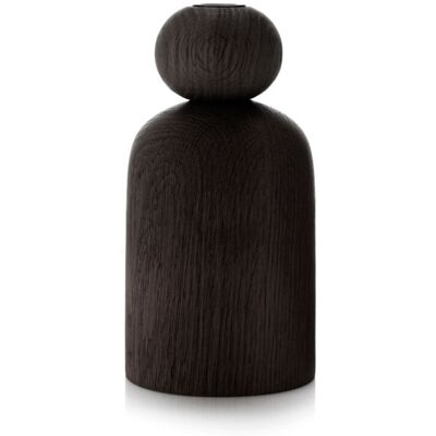 applicata Shape, Ball Vase H10CM BLACK STAINED OAK H10CM applicata Shape, Ball Vase H10CM BLACK STAINED OAK H10CM