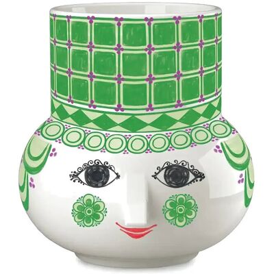 Bjørn Wiinblad Olga Bloklysestage H12 Grøn 12 CM GREEN 12 CM Bjørn Wiinblad Olga Bloklysestage H12 Grøn 12 CM GREEN 12 CM