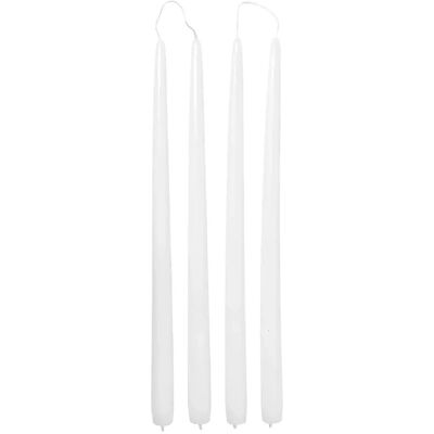 Broste Copenhagen Smooth Taper Candle H:38CM PURE WHITE H:38CM Broste Copenhagen Smooth Taper Candle H:38CM PURE WHITE H:38CM