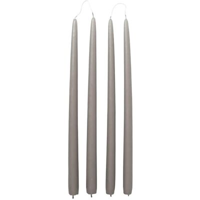 Broste Copenhagen Smooth Taper Candle H:38CM LINEN H:38CM Broste Copenhagen Smooth Taper Candle H:38CM LINEN H:38CM