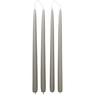 Broste Copenhagen Smooth Taper Candle H:38CM RAINY DAY GREY H:38CM Broste Copenhagen Smooth Taper Candle H:38CM RAINY DAY GREY H:38CM