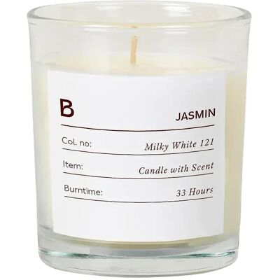Broste Copenhagen Sense Scented Candle Ø 7.4 CM WHITE/SCENT JASMIN Ø 7.4 CM Broste Copenhagen Sense Scented Candle Ø 7.4 CM WHITE/SCENT JASMIN Ø 7.4 CM
