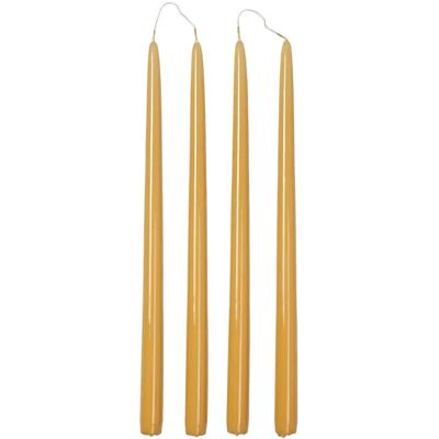 Broste Copenhagen Smooth Taper Candle H:38CM GOLDEN YELLOW H:38CM Broste Copenhagen Smooth Taper Candle H:38CM GOLDEN YELLOW H:38CM
